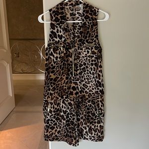 Cache leopard print romper